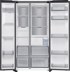 Lodówka SAMSUNG AI RS70F65KEFEO Side by Side No Frost 178.4cm Grafitowa stal Kostkarka Dystrybutor wody