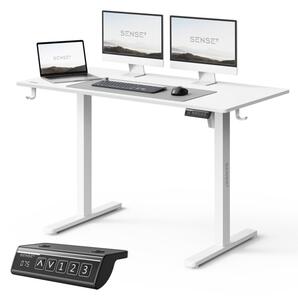 Biurko Komputerowe 120x60 cm z Elektryczna RegulacjÄ WysokoÅci 72-118 cm biaÅe SENSE7 Nojo Light