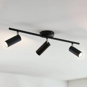 Lindby Lampa sufitowa LED Camille czarna, 3-punktowa