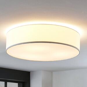 Lampa sufitowa Gordana Lindby, możliwość ściemniania, biały / opal, salon / jadalnia, tkanina / materiał / jedwab, nowoczesny