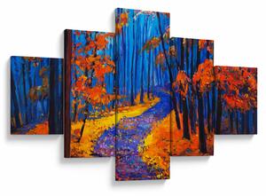 Obraz jesiennego lasu (125x70 cm)