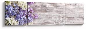 Obraz bzu na drewnie (170x50 cm)