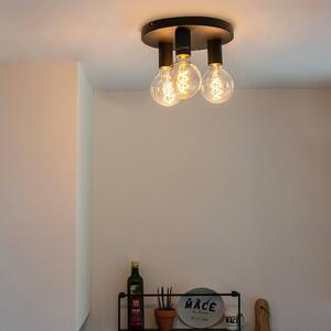 Lampa sufitowa Facil QAZQA, możliwość ściemniania, czarny, salon / jadalnia, metal