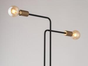 Lampa podłogowa dekoracyjna minimalistyczna podwójna czarno-złota 2xE27 15W Gino Sigma Lighting