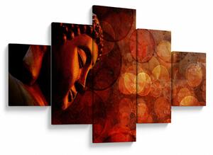 Obraz - Budda w odcieniach czerwieni (125x70 cm)
