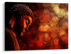 Obraz - Budda w odcieniach czerwieni (70x50 cm)