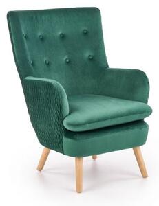Fotel RAVEL VELVET ciemno zielony