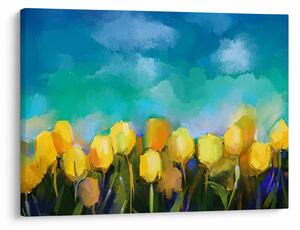 Obraz żółtych tulipanów (70x50 cm)