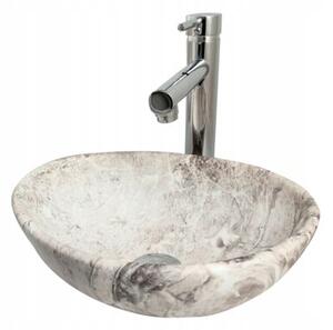 Umywalka nablatowa Estiva ROSTA Marmo Gray marmur szara 34x27x12 cm 1 szt