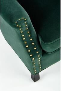 Fotel do salonu TITAN VELVET ciemnozielony