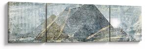Obraz - Piramidy w niebieskim filtrze (170x50 cm)