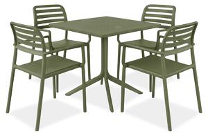 Zestaw mebli ogrodowych Nardi COSTA/CLIP 4+1 Agave