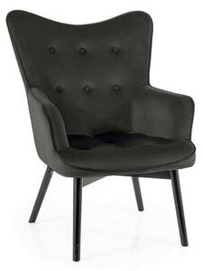 Fotel do salonu CARMEN VELVET czarny