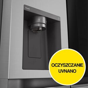 Lodówka LG InstaView GSGV80PYLL Side by Side 179cm Srebrna Podajnik wody