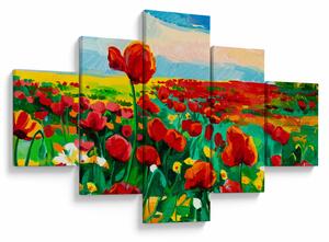 Obraz pola z makami (125x70 cm)