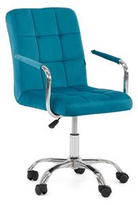 EMWOmeble Krzesło obrotowe welurowe HARIS (DC-6096H) / Morski