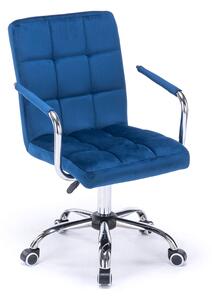 MebleMWM Krzesło biurowe obrotowe HARIS (DC-6096H) / Niebieskie
