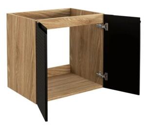 Szafka pod umywalkę LUXOR BLACK 82-60-2D 60cm dąb olejowany/czarna
