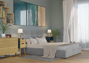 Łóżko tapicerowane z pojemnikiem Bergamo | Szybka dostawa