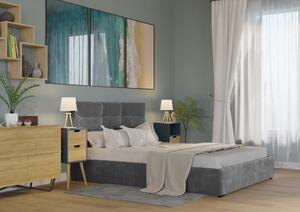 Łóżko tapicerowane z pojemnikiem Bergamo | Szybka dostawa