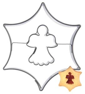 Wykrawacz do ciastek stalowy gwiazdka aniołek 5,5 cm