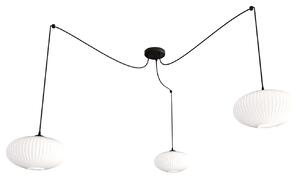 Lampa wisząca typu pająk z mlecznymi kloszami - D170 A1-C89