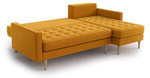 Sofa Esme pikowana z szezlongiem