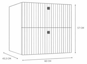 Szafka łazienkowa TIGO 60/2S kaszmir 60x45,5x57 1 szt