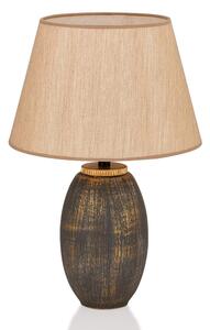 Szara/beżowa lampa stołowa z tekstylnym kloszem (wysokość 46 cm) – Opviq lights