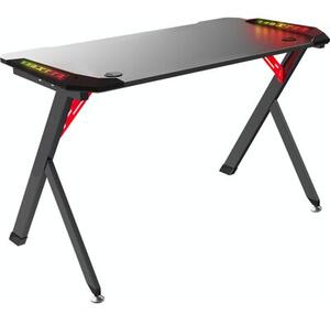 Biurko gamingowe DEFENDER Spirit RGB Czarny