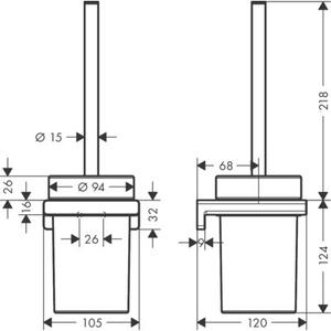 Szczotka WC HANSGROHE AddStoris Q 41752000 Chrom
