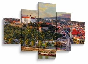 Obraz - Panorama Bratysławy, Słowacja (125x70 cm)