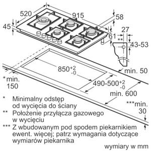 Płyta gazowa BOSCH Serie 6 PPM9A6I40
