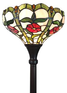 Clayre&Eef Lampa podłogowa 6025 ze szklanym kloszem Tiffany