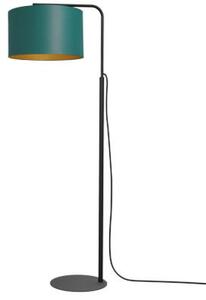 Lampa stojąca podłogowa czarna z abażurem zielonym 1xE27 15W Arden Luminex