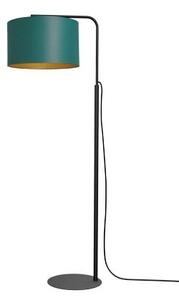 Lampa stojąca podłogowa czarna z abażurem zielonym 1xE27 15W Arden Luminex