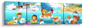 Obraz - Dzień na plaży (170x50 cm)