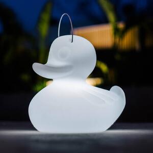 Goodnight Light Designerska lampa LED DUCK-DUCK XL do użytku na zewnątrz, w kolorze białym DUCK-DUCK, możliwość ściemniania, biały / opal, tworzywo sztuczne, design