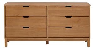 Niska komoda z litego drewna sosnowego w naturalnym kolorze 150x75 cm Post – Støraa