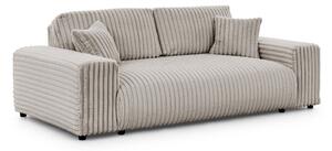 Jasnoszara sztruksowa sofa 213 cm Justin – Ropez