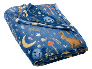 Niebieski koc z mikropluszu 130x170 cm Enchanted Twilight Animals – Catherine Lansfield
