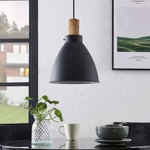Lampa wisząca Trebale Lindby, możliwość ściemniania, czarny, salon / jadalnia, metal, skandynawski