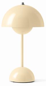 Lampa Stołowa &Tradition, Flowerpot VP9, ściemnialny, beżowy, salon, tworzywo sztuczne, design