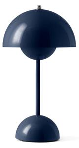 Lampa Stołowa &Tradition, Flowerpot VP9, ściemnialny, niebieski, salon, tworzywo sztuczne, design