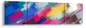 Obraz - Kolorowe pociągnięcia pędzlem (170x50 cm)