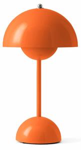 Lampa Stołowa &Tradition, Flowerpot VP9, ściemnialny, pomarańczowy, salon, tworzywo sztuczne, design