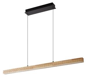 Lampa Wisząca Lucande, Emara, ściemnialny, drewniany, jadalnia, drewno, design
