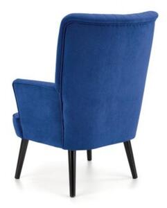 Fotel do salonu DELGADO VELVET granatowy