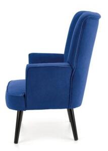 Fotel do salonu DELGADO VELVET granatowy