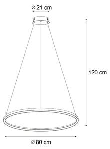 Inteligentna lampa wisząca czarna 80 cm z diodami LED i RGBW - Girello Oswietlenie wewnetrzne
